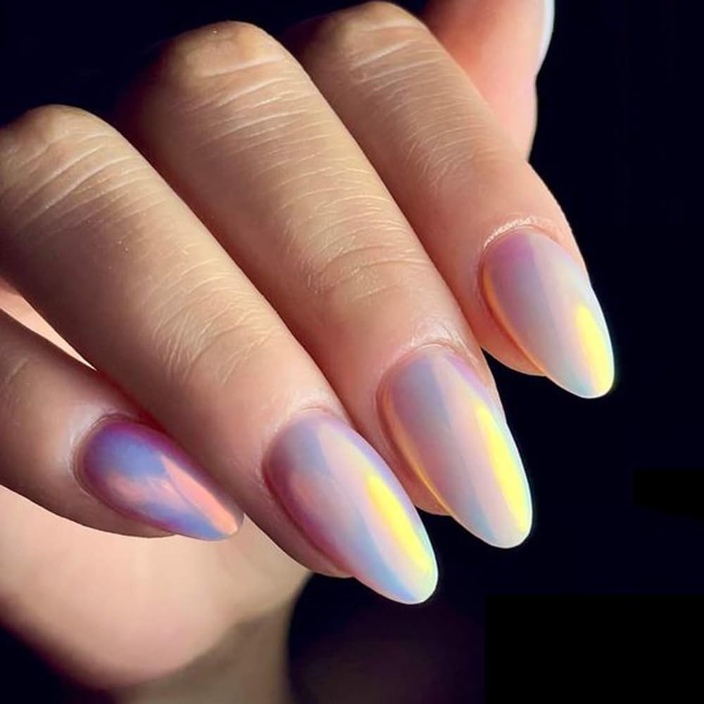 Pretty Diva 0.3g Unicorn Chrome Nail Powder, Aurora Iridescent Chrome Powders for Nails, Mermaid Chrome Powder for Gel Nails Chrome Mica Powder Manicure Pigment (aurora, 0.3g) - Image 5