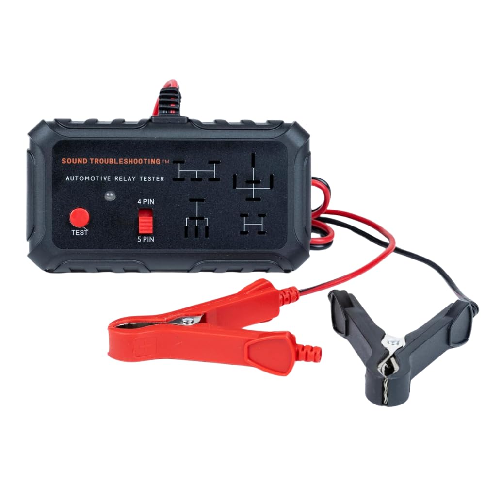 Automotive Relay Tester - 4 & 5 Pin 12V Auto Diagnostic Tool, Small Handheld DIY Car Tester with Battery Clips, Relay Testing Kit, Electrical Systems Tool | Patented
