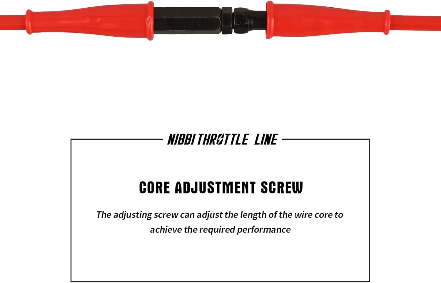 nibbi 46" Go Kart Throttle Cable Universal Motorcycle Cable for Dirt Pit Bike Mini Bike Motocross125 150 Moped - Red - Image 4