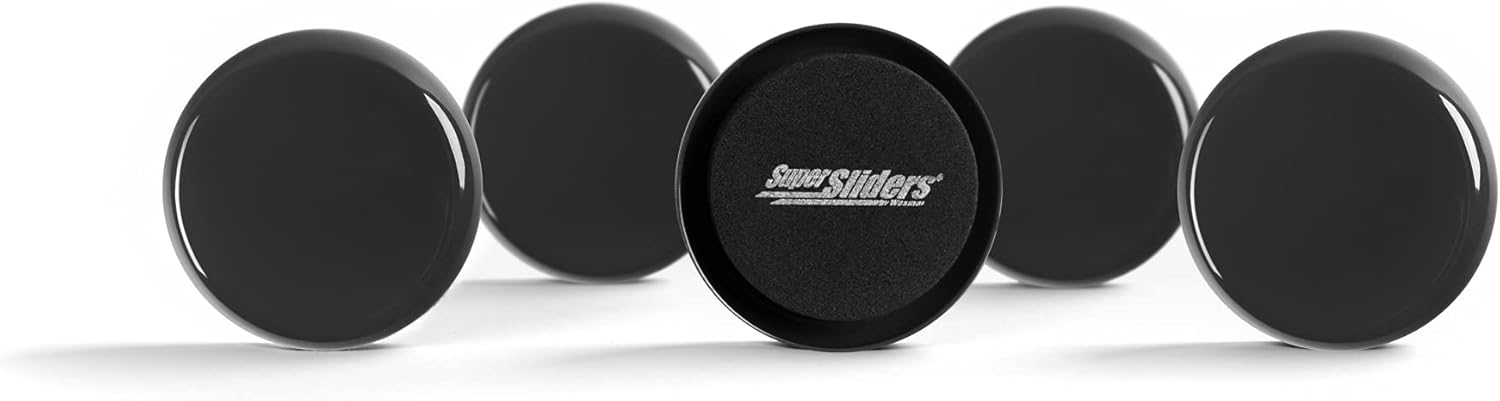 Super Sliders 2-1/2" Round Reusable Furniture Sliders for Carpet, Anti-Slip Protective Furniture Moving Pads for Beds, Sofas, Dressers, Set of 8, Black - Image 10