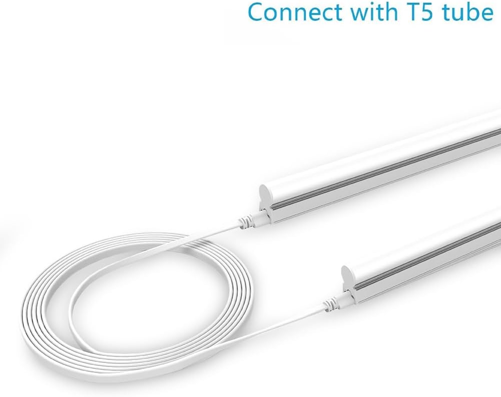 JESLED 5FT T5 T8 Extension Cords for led Shop Lights, 1.5 Meter T5 Extension Cable Linkable Wire Cable Connector for Integrated LED Tube Light, Garage Light, 6 Packs (Not for Male-to-Female) - Image 5