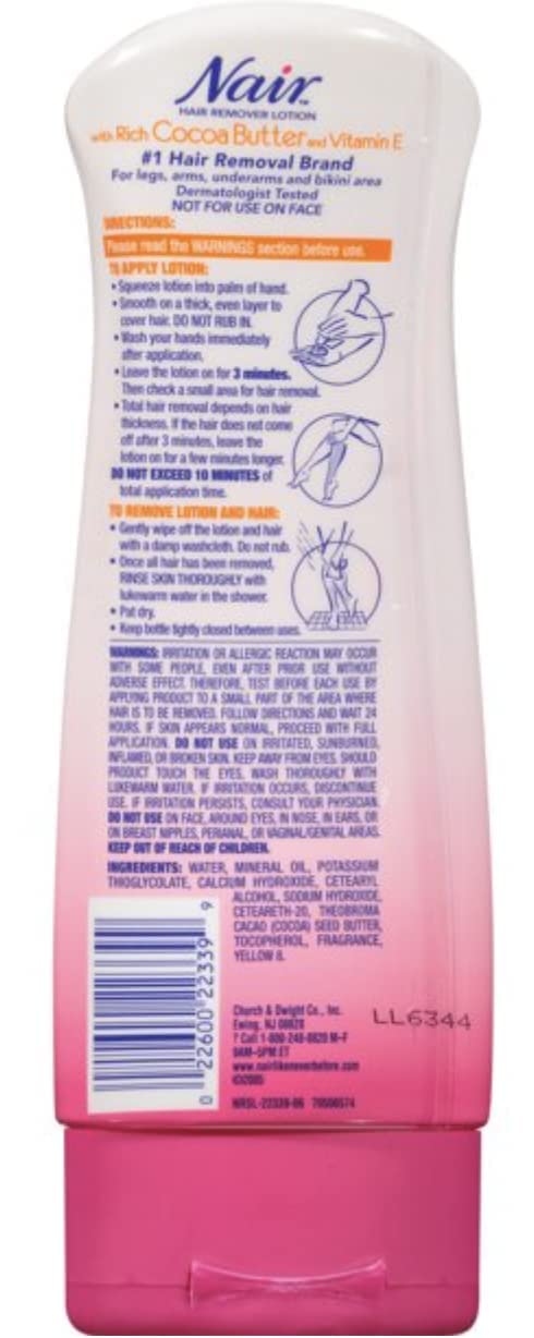 Nair Hair Remover Lotion Cocoa Butter & Vitamin E 255g by Nair - Image 4