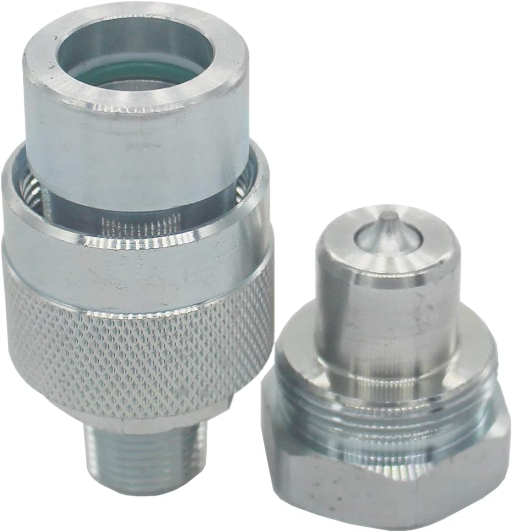 KZE-B-03 3/8'' NPT 10,000PSI Hydraulic High Pressure Quick Connect Coupling Quick Coupler Set Replaces Enerpac C-604 - Image 4