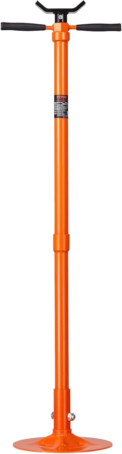 VEVOR Underhoist Support Stand, 3/4 Ton (1653 lbs) Capacity Under Hoist Jack Stand with Two Wheels, Lifting from 51.97" to 80", Bearing Mounted Spin Handle, Foot Pedal, Support Vehicle Components