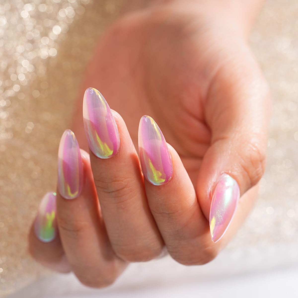 Pretty Diva 0.3g Unicorn Chrome Nail Powder, Aurora Iridescent Chrome Powders for Nails, Mermaid Chrome Powder for Gel Nails Chrome Mica Powder Manicure Pigment (aurora, 0.3g) - Image 6