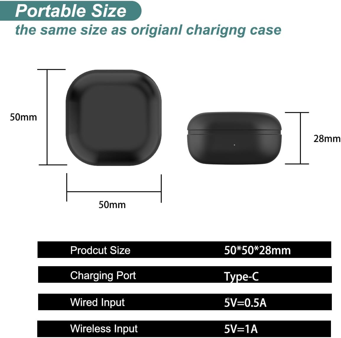 Charging Case for Galaxy Buds Live SM-R180, Replacement Charger Dock Station for Samsung Galaxy Buds Live Wireless Bluetooth 5.0 Earbuds (Black) - Image 4