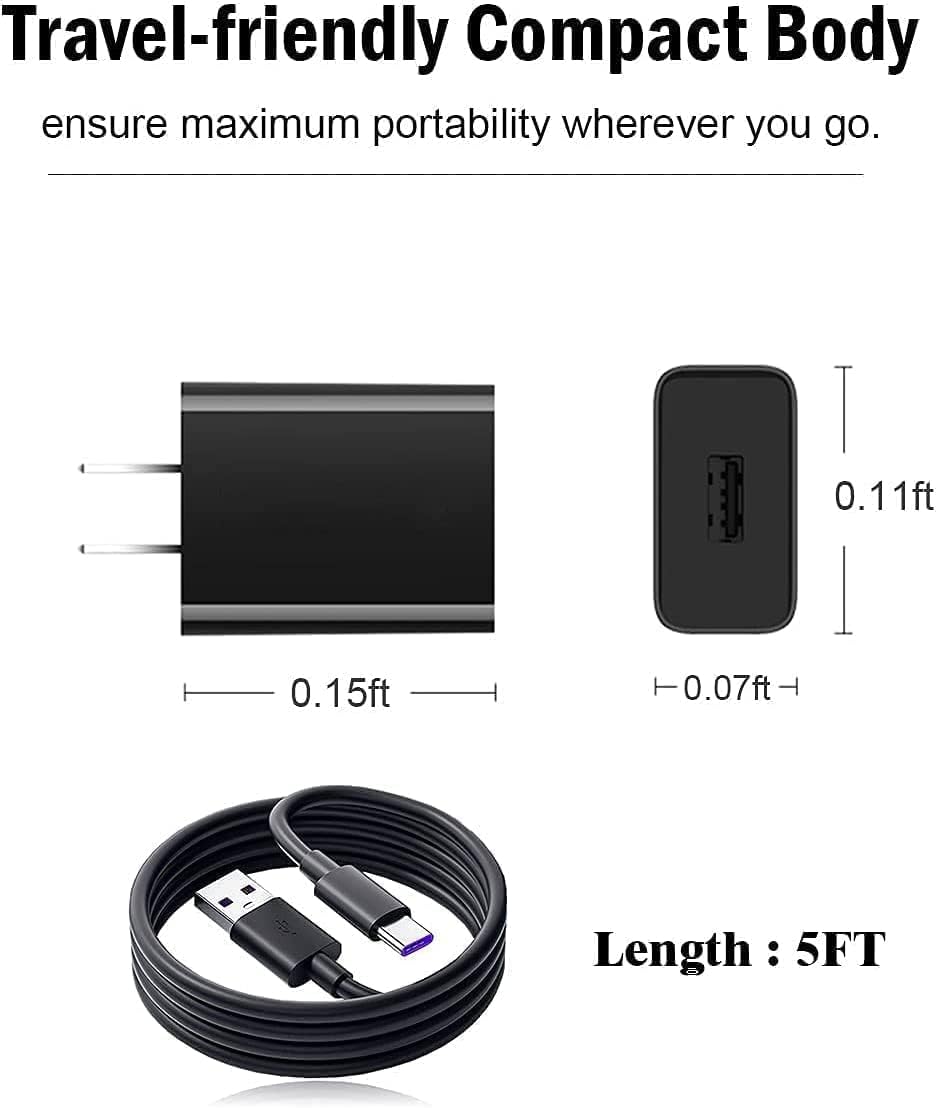 USB C Phone Fast Charger for Samsung Galaxy A14 A16 A15 5G, A54 5G, A71 5G, A23, A13, A03S, A34, A04e, A04s, A04, A80, A70, A60, A50,A40,A30,A20e,A20 Type C Android Phone Fast Charging Cable Cord(5Ft) - Image 6