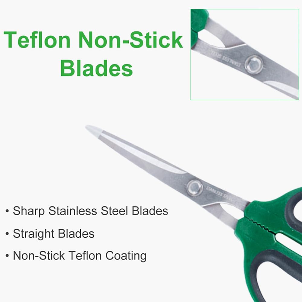 6-Inch Stainless Steel Garden Bonsai Pruning Shears with 40mm Straight Blade Pruners, Anti-Slip Softgrip Micro-Tip Snip - Image 4