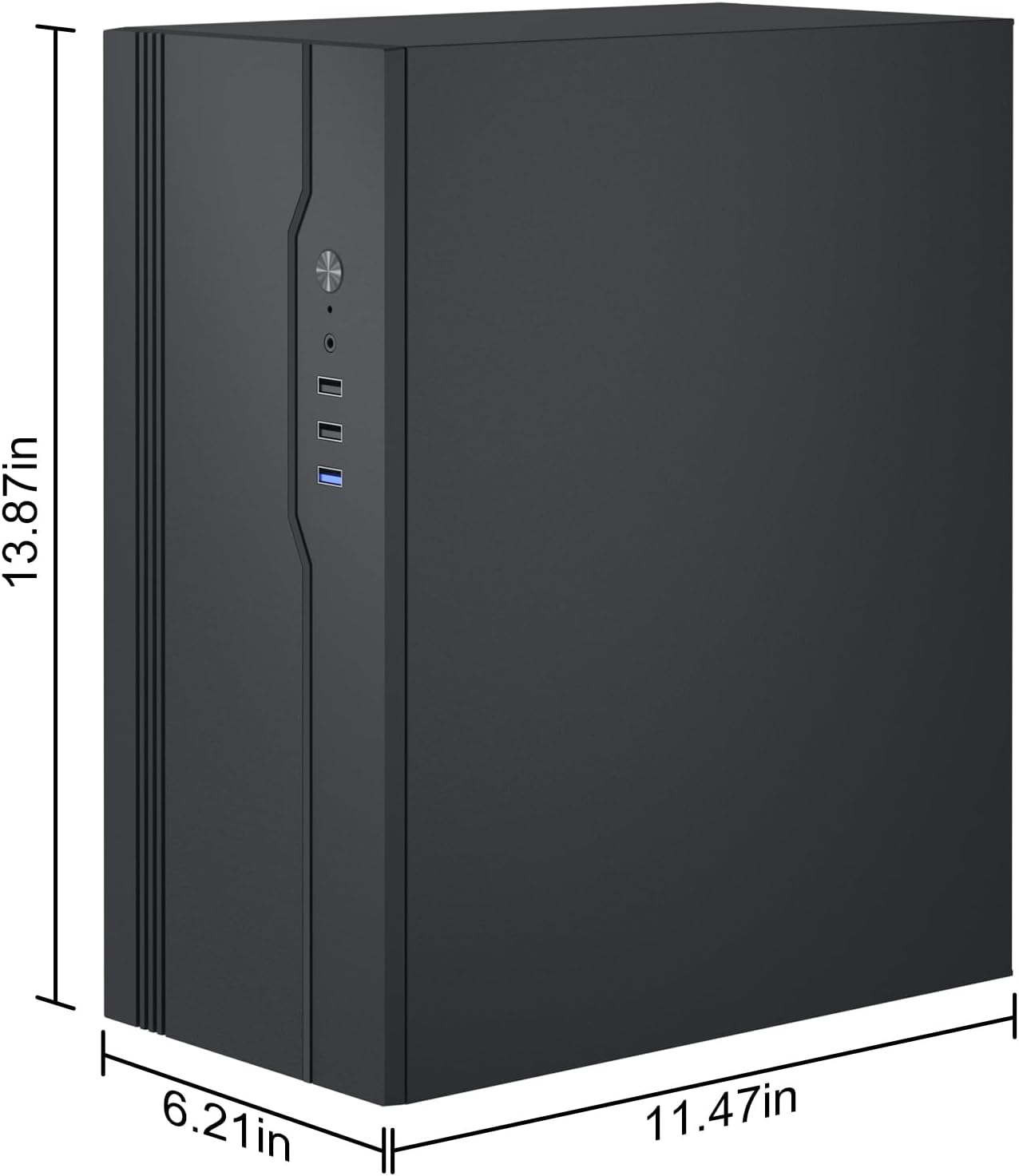 Micro ATX Case PC Case, MATX Case Mini PC ITX Desktop Computer Case Support Micro ATX MATX ITX Mini PC with USB3.0, Support 3.5'' HDD & 2.5'' SSD - Image 4