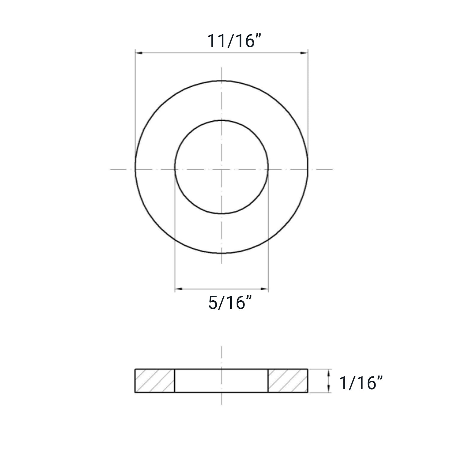 100PCS 5/16" Black Stainless Steel Flat Washers, Metal Washers for Screws and Bolts, Black Zinc Plated - Image 4