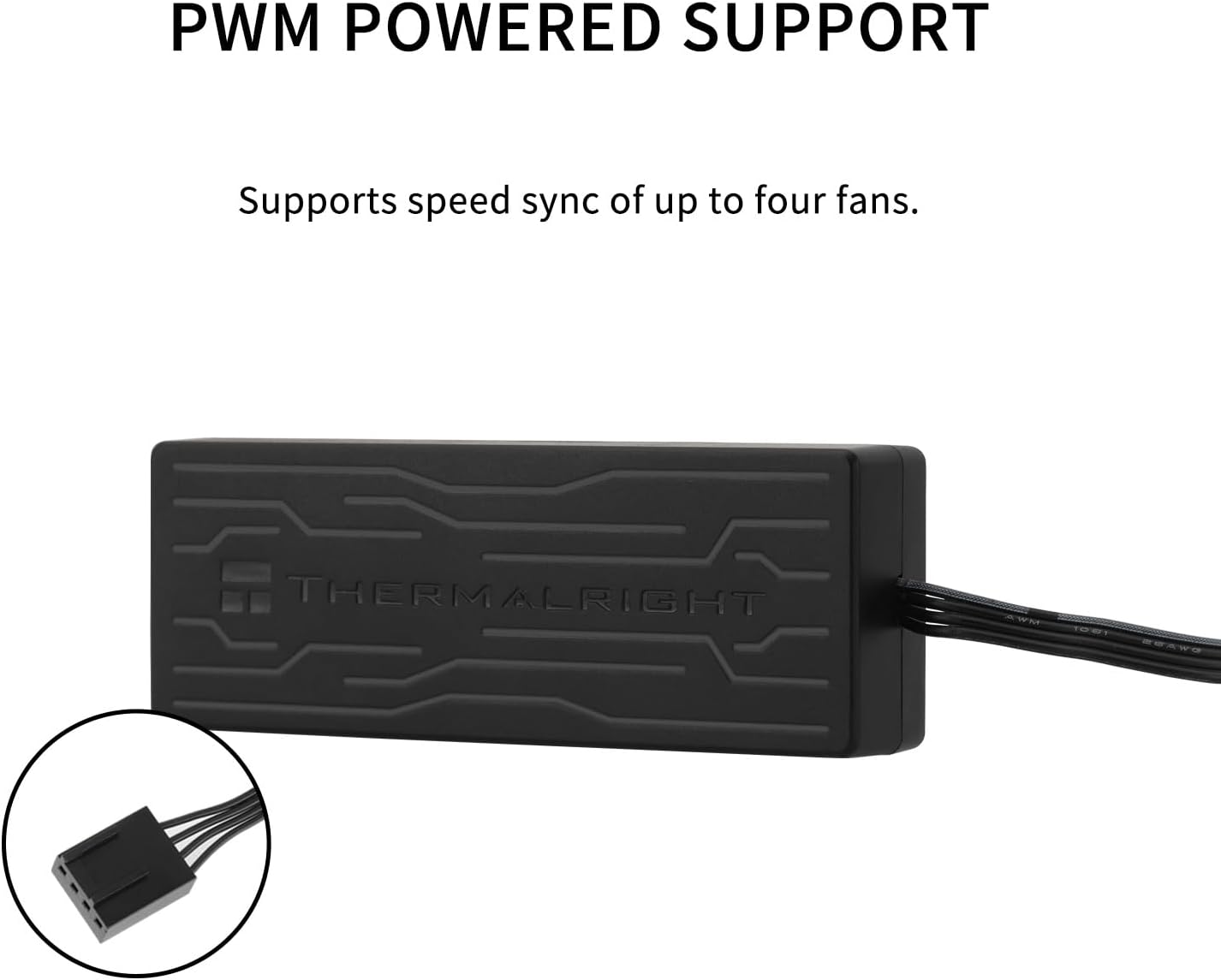 Thermalright FAN HUB X4 PWM Fan Controller - 4 Port 4-Pin, Multiple Interface Cooling Hub for 4 Groups of PC Fans, SATA Power Cord - Image 4