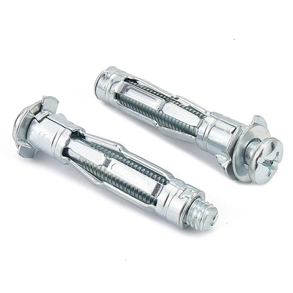 25pcs Hollow Wall Anchors,M4×38mm Molly Bolts for Drywall,Dry Wall Screw Anchor for Drywall Ceiling Gypsum Plasterboard Fixings,PlasterWall Anchors Plugs Expansion Bolt(Silver) - Image 7