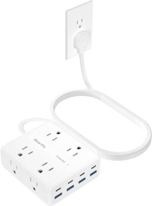 Olcorife Flat Plug Power Strip with...