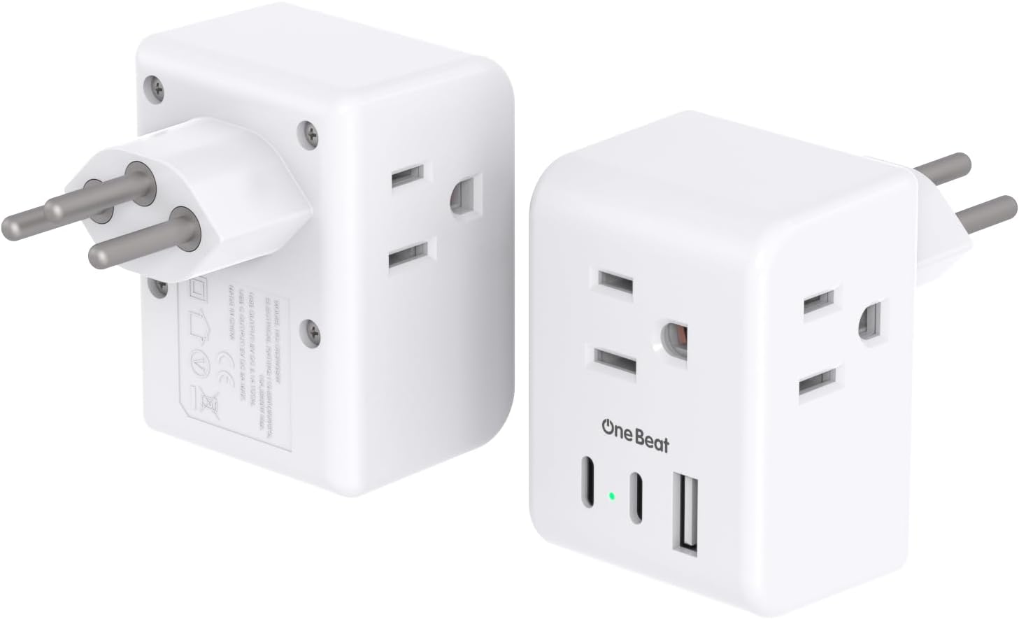 2 Pack Switzerland Travel Plug Adapter, Swiss Outlet Adapter with 3 Outlets 3 USB Charging Ports(2 USB C), Type J Power Adapter, Travel Essentials US to Switzerland, Rwanda, Liechtenstein