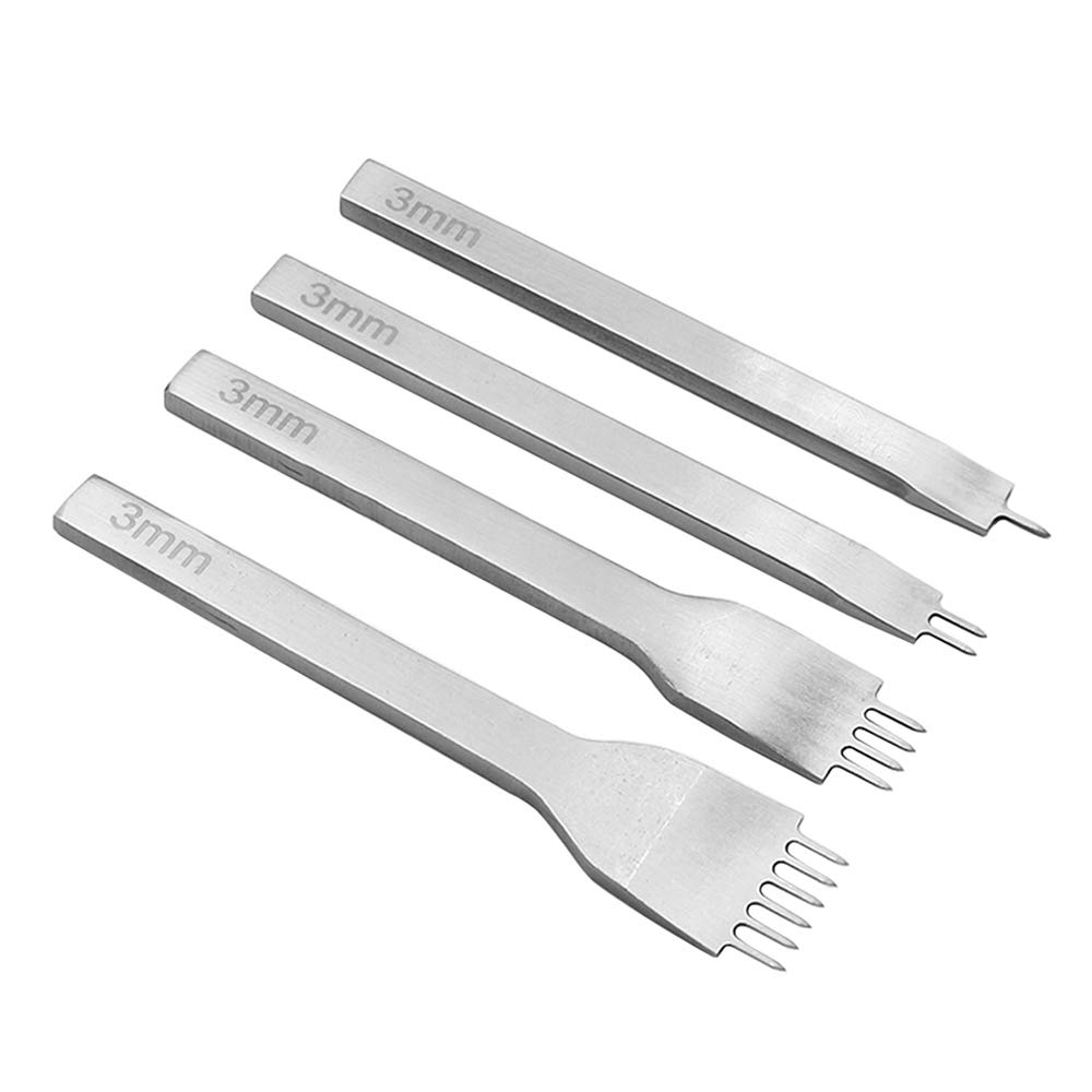 Leather Craft Tool Hole Punches 1+2+4+6 Prong Lacing Stitching Punch, Craft Kits (3mm) - Image 5