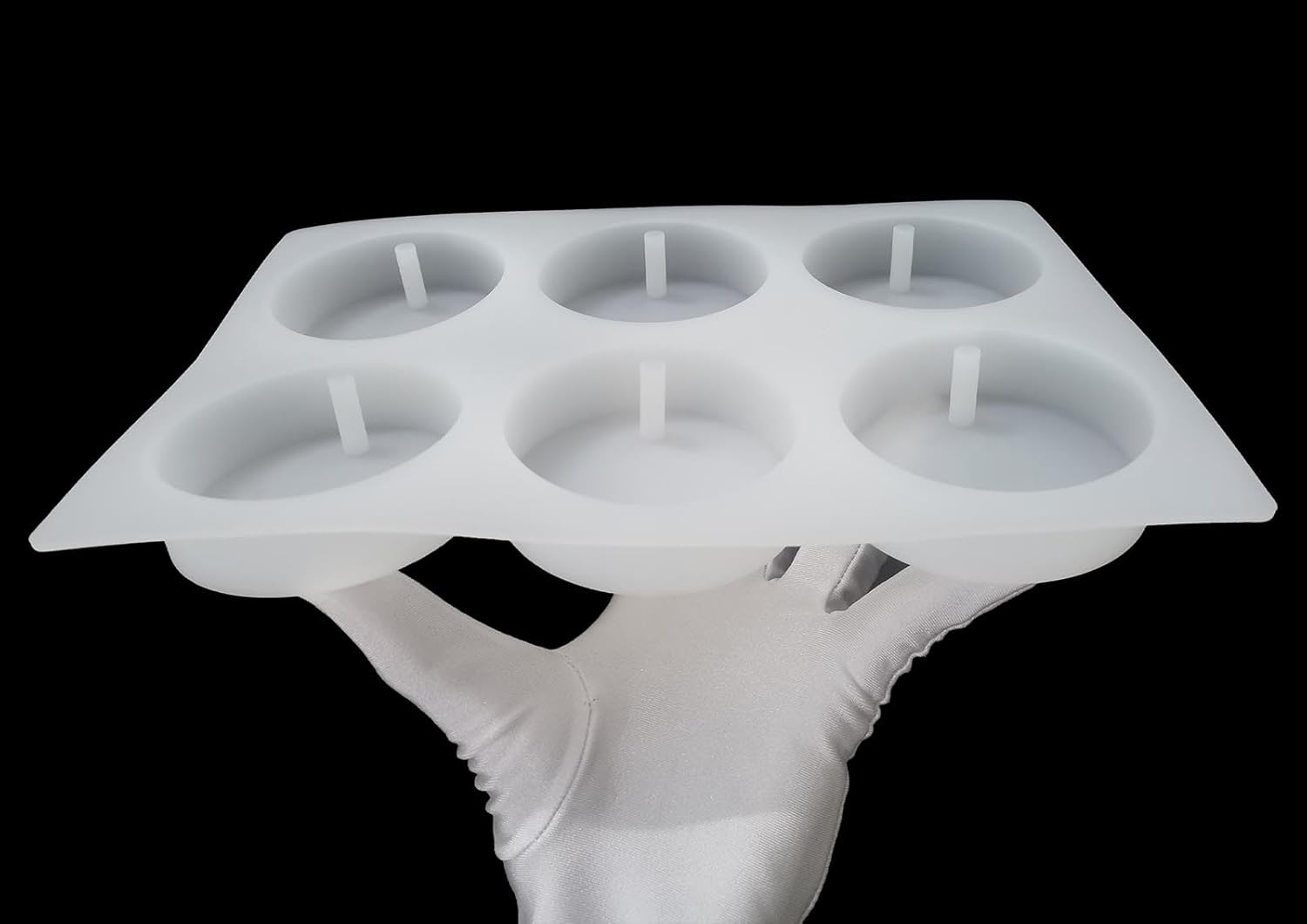 Six-3-inch-Circle with Pillars Car Freshies Mold with Holes - Epoxy Resin - Soap Silicone Mould -【Diameter: 3 inches】, Thickness: 3mm, Weight: 9.17 oz - Image 5