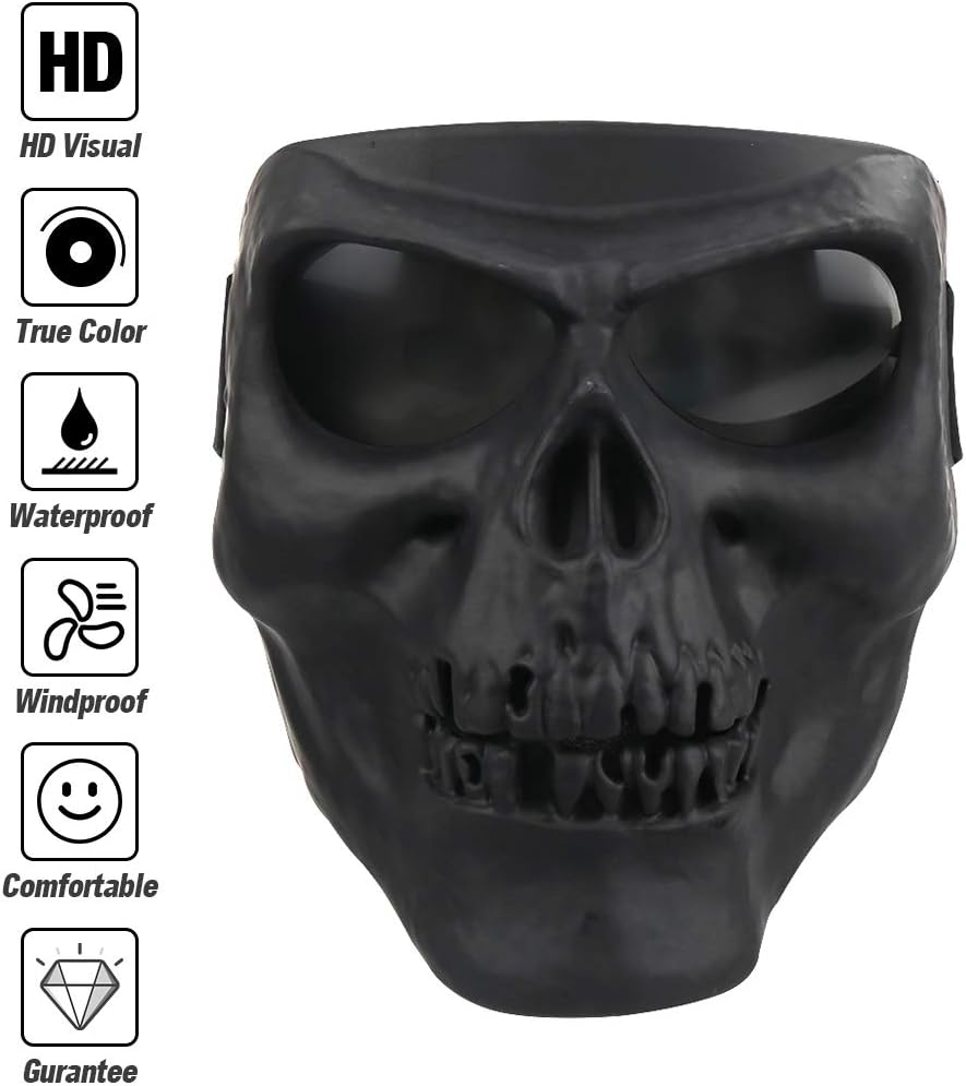 Spooky Skull Face Mask for Airsoft Paintball Motor Racing Polarized Lens - Image 2