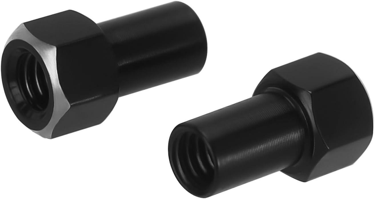 INJORA Thickness 9mm(+5mm) Black Brass Wheel Hex with Nuts for TRX4M 1/18 RC Crawler Upgrade, 11g/Total - Image 4