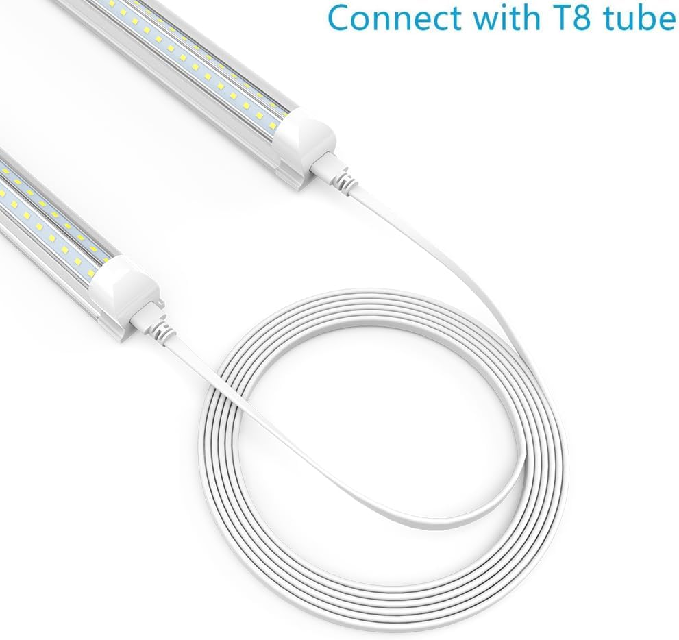 JESLED 5FT T5 T8 Extension Cords for led Shop Lights, 1.5 Meter T5 Extension Cable Linkable Wire Cable Connector for Integrated LED Tube Light, Garage Light, 6 Packs (Not for Male-to-Female) - Image 4