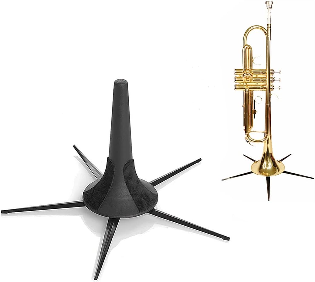 Jiayouy Portable Trumpet Stand Holder Metal 5 Leg Holder Stand Foldable Wind Instrument Accessory Black - Image 6
