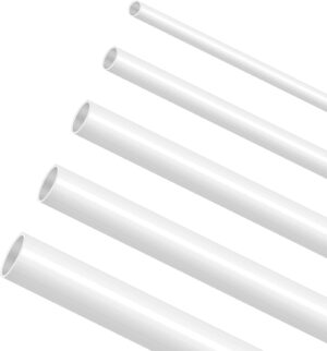 25 Pcs ABS Plastic Round Tubes 5 Si...