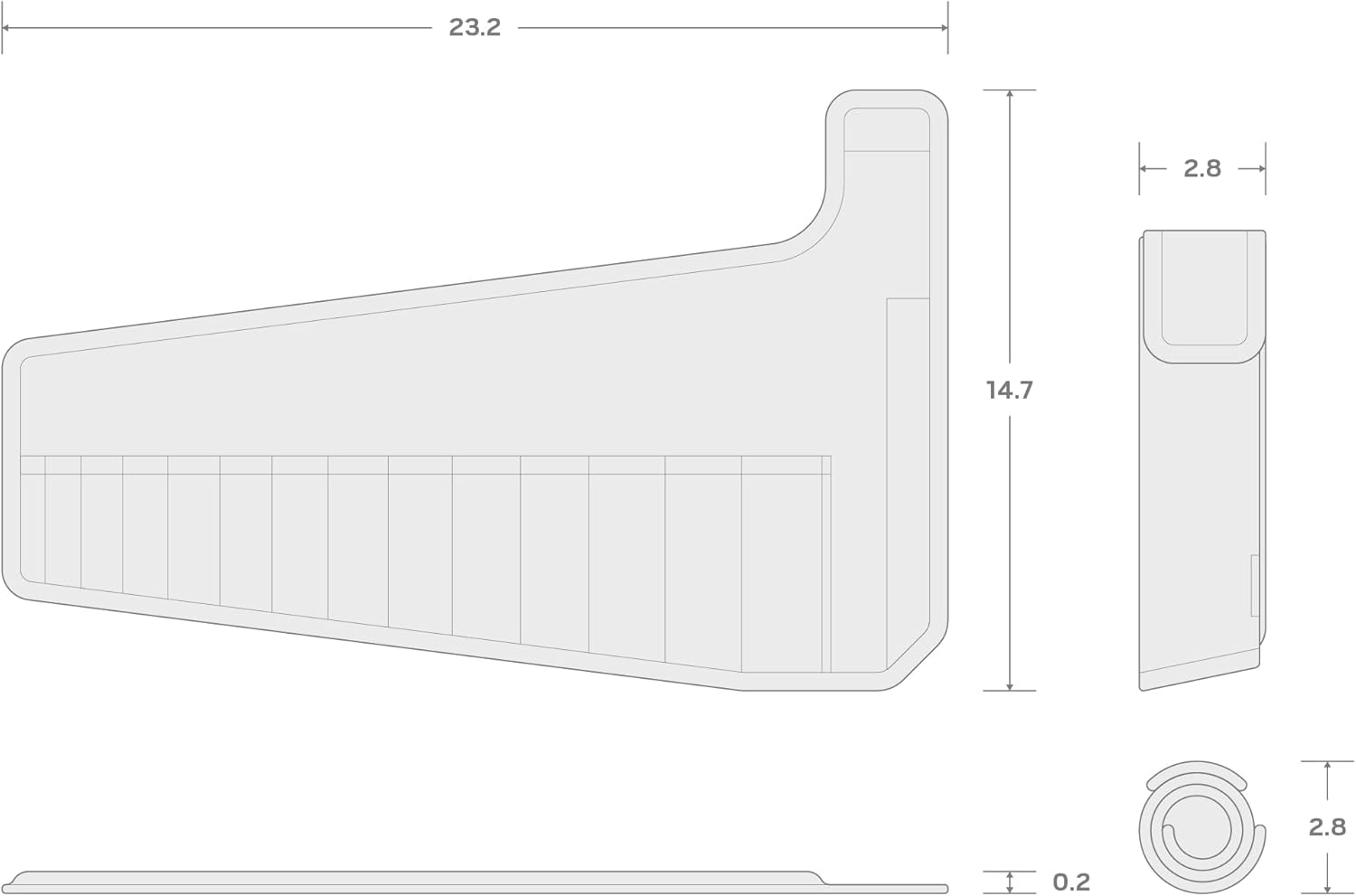 TEKTON 14-Tool Combination Wrench Pouch (6-19 mm) | OTP21202 | Made in USA - Image 5