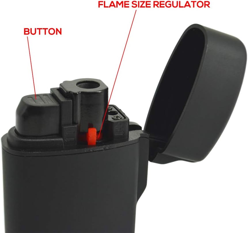 Mini Torch Lighter Windproof Jet Flame Butane Refillable Pocket Lighter for Candles, Outdoor, Camping, Fireplaces, Gas Stove, BBQ & Survival Gear, Pack 1, Black Color (Butane not Included) - Image 6