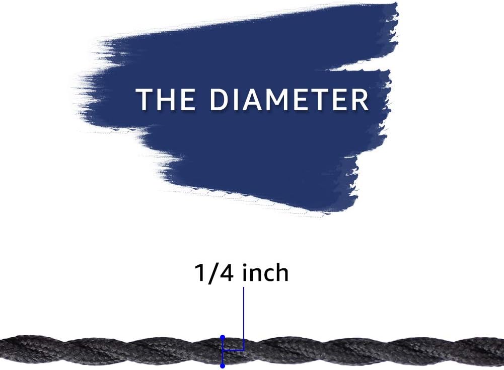 25ft Fabric Cloth Covered Lamp Twisted Wire,PRUNLLA Vintage 18/2 Industrial Electrical Cord,18-Gauge Antique Style for Retro Lamp,DIY Projects(Black) - Image 3