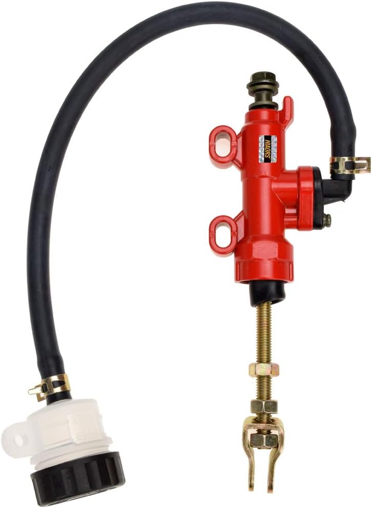 HIAORS Rear Brake Master Cylinder Reservoir Compatible with Coleman KT196 CK100 98cc 196cc 212cc 2.8HP 6.5HP Yerf Dog GX150 150cc Go Kart Buggy 110cc 125cc 250cc ATV Quad Pit Dirt Bike Parts Red - Image 2