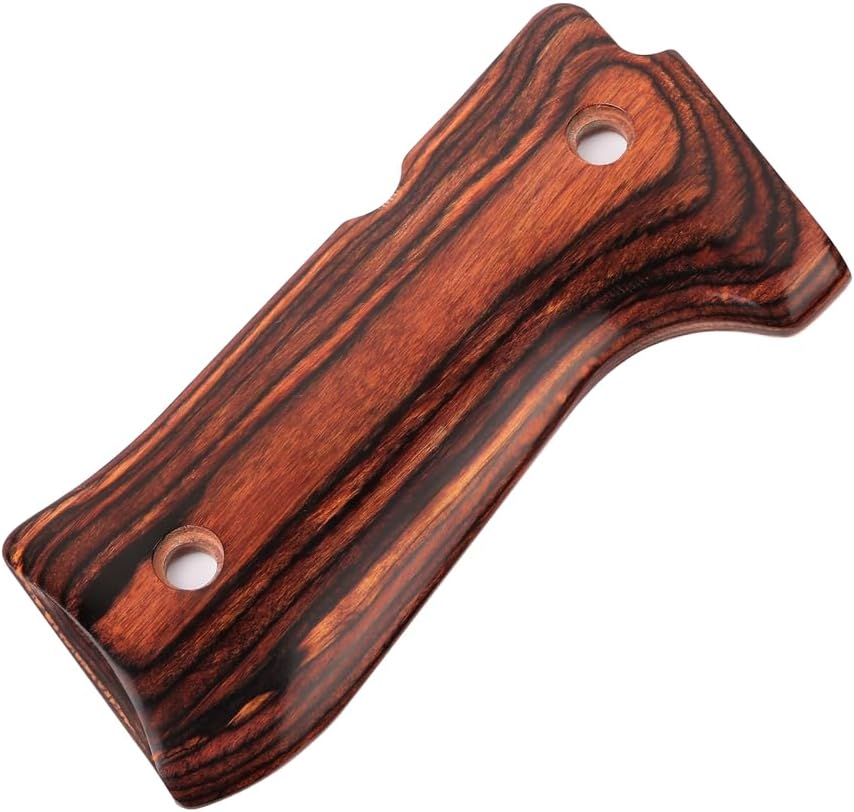 Cool Hand Grips for Beretta 92 FS, 92/96 Full Size, m9, 92a1, 92 INOX, High Polished Wood, Gold Screws Included, 1/4'' Thin - Image 5
