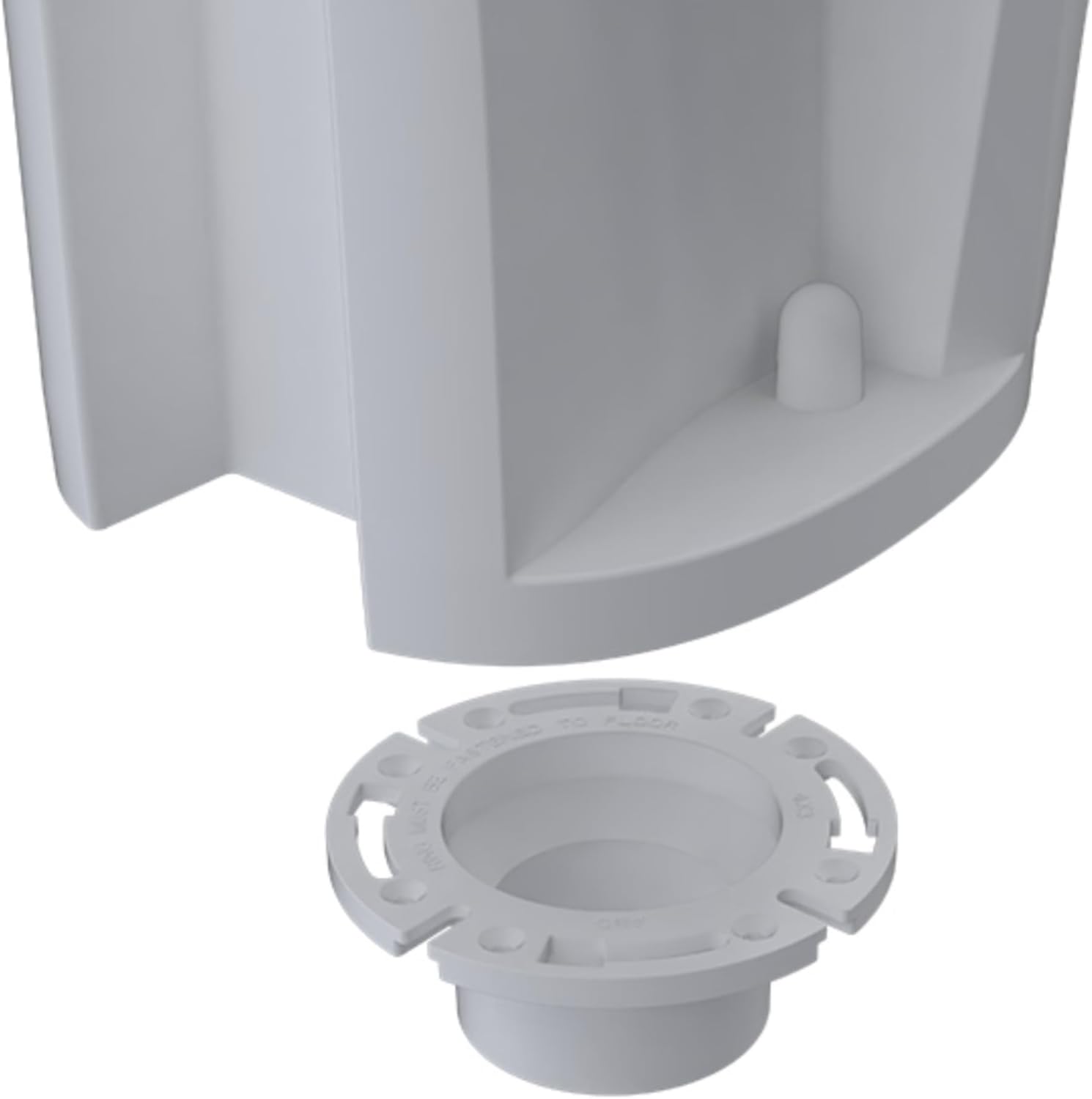 SEAFLO Universal Replacement RV Toilet 3" Floor Flange White - Image 2