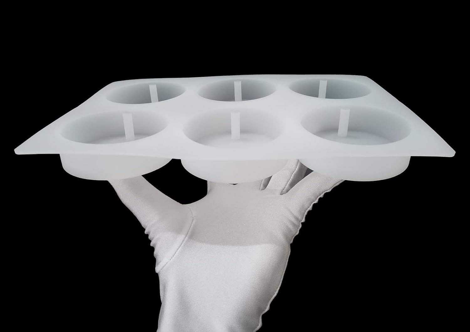 Six-3-inch-Circle with Pillars Car Freshies Mold with Holes - Epoxy Resin - Soap Silicone Mould -【Diameter: 3 inches】, Thickness: 3mm, Weight: 9.17 oz - Image 4