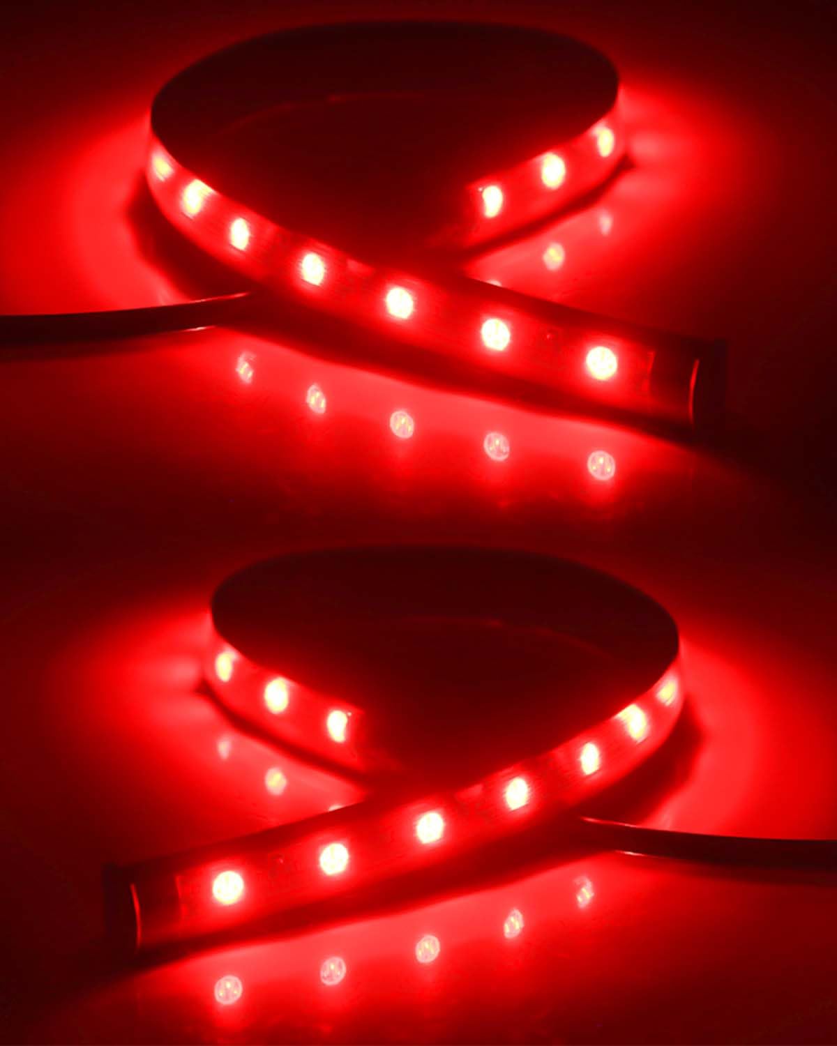 Keiurot 12V Led Light Strip 32CM Waterproof LEDs Light Strips for Cars Motorcycles Golf Cart Interior & Exterior Marine Boat Red Led Strip Lights 5050 18SMD,Pack of 4 - Image 8