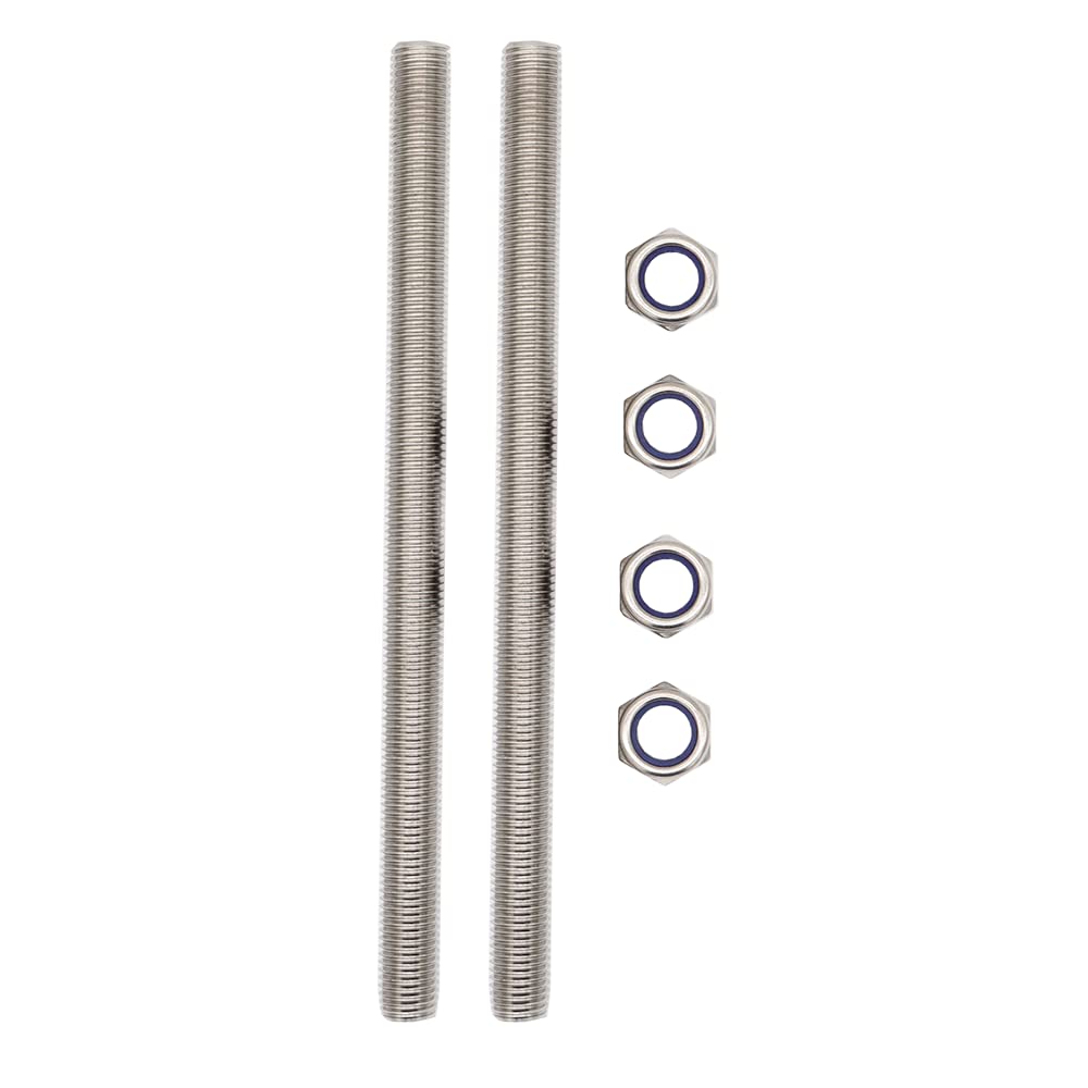 M16x250mm Fully Threaded Rod Studs Long Metric Threaded Screw 304 Stainless Steel Right Hand Threads All Threaded Rod Studs for Anchor Bolts Clamps Hangers U-Bolts 2 Pack