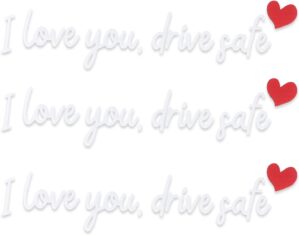 3pcs I Love You Drive Safe Mirror S...
