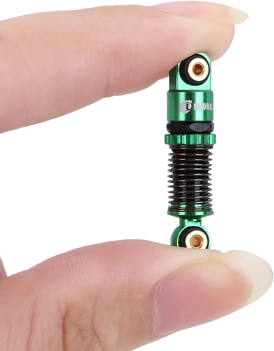 INJORA 43mm Aluminum Shocks Threaded Tele Shock Absorber Damper for 1/24 RC Crawler Car Axial SCX24 AXI90081 Deadbolt Micro Crawler(Green) - Image 5