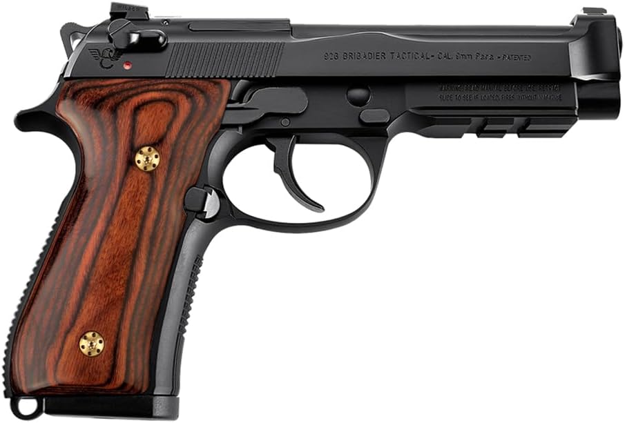 Cool Hand Grips for Beretta 92 FS, 92/96 Full Size, m9, 92a1, 92 INOX, High Polished Wood, Gold Screws Included, 1/4'' Thin - Image 6