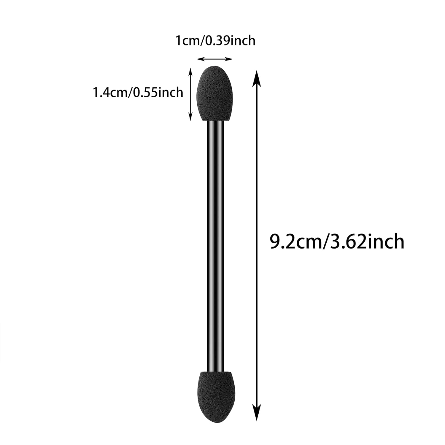 Ponpon 200Pcs Eyeshadow Applicators Dual Sides Eye Sponge Applicators Disposable Eyeshadow Brush for Girls Lady Women Makeup - Image 2