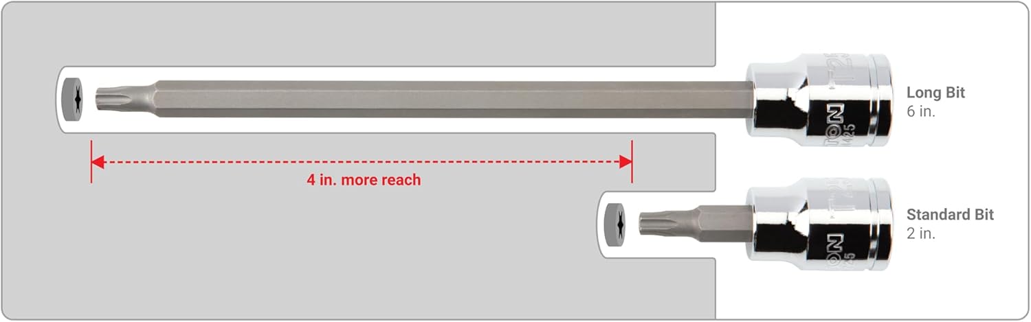 TEKTON 3/8 Inch Drive x T50 Long Torx Bit Socket | SHB14450 - Image 4