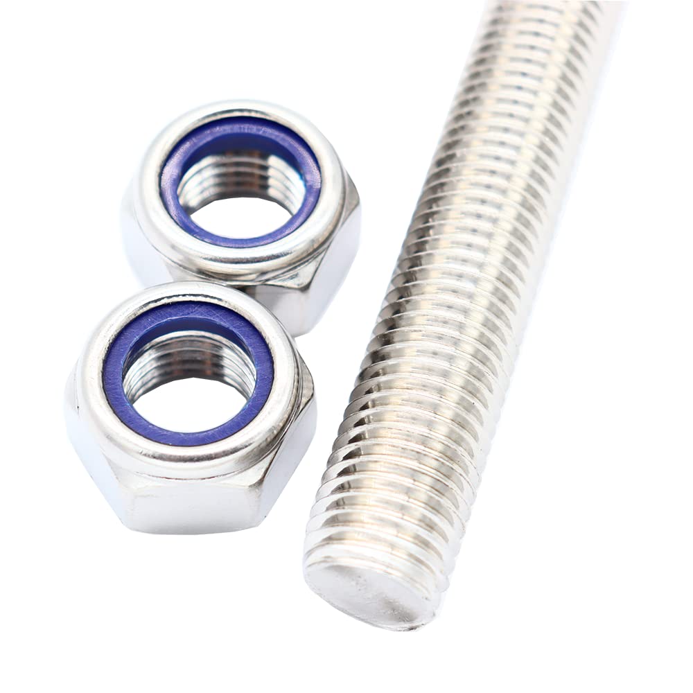 M16x250mm Fully Threaded Rod Studs Long Metric Threaded Screw 304 Stainless Steel Right Hand Threads All Threaded Rod Studs for Anchor Bolts Clamps Hangers U-Bolts 2 Pack - Image 3