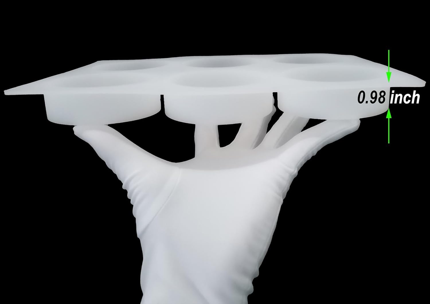 Six-3-inch-Circle with Pillars Car Freshies Mold with Holes - Epoxy Resin - Soap Silicone Mould -【Diameter: 3 inches】, Thickness: 3mm, Weight: 9.17 oz - Image 6