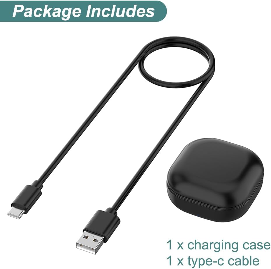 Charging Case for Galaxy Buds Live SM-R180, Replacement Charger Dock Station for Samsung Galaxy Buds Live Wireless Bluetooth 5.0 Earbuds (Black) - Image 5