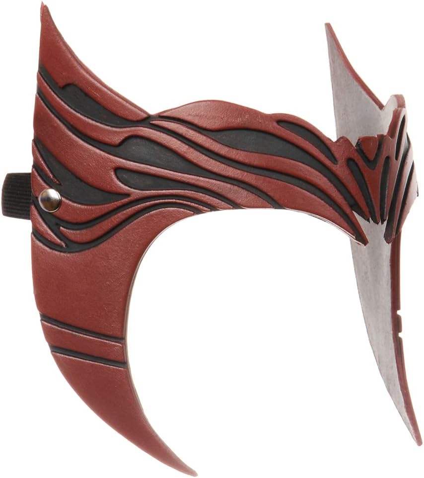CoserWorld Red Women Mask Headpiece, Latex Scarlet Witch Crown for Cosplay Halloween Costume Masquerade Props - Image 5
