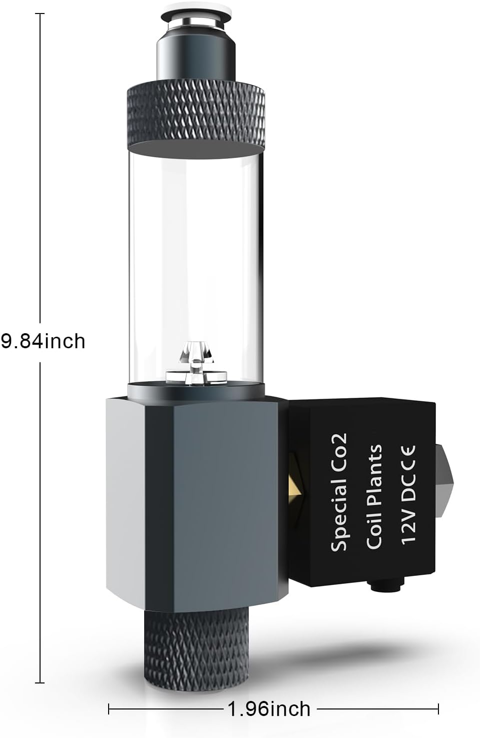 FZONE CO2 Solenoid Valve with Adapter for Desktop Aquarium CO2 System - Image 2