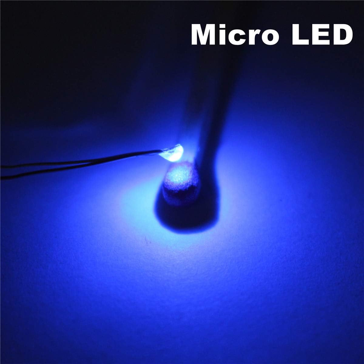 25pcs Pre-soldered Micro pico Litz Wired Leads Blue SMD Led 0603 + Muti-Resistor - Image 3