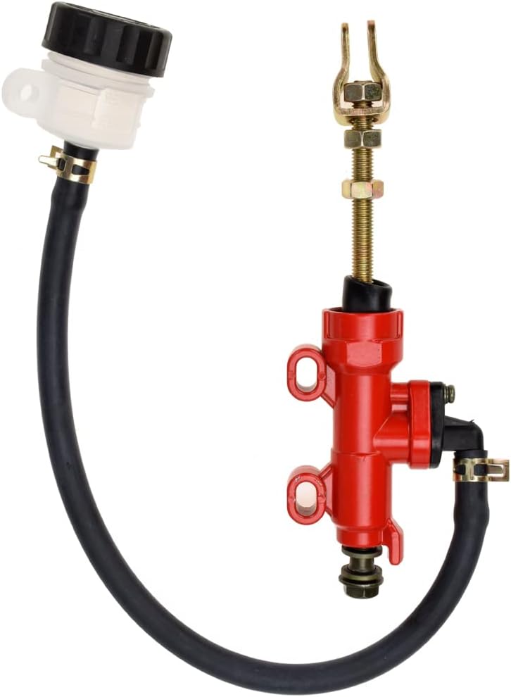 HIAORS Rear Brake Master Cylinder Reservoir Compatible with Coleman KT196 CK100 98cc 196cc 212cc 2.8HP 6.5HP Yerf Dog GX150 150cc Go Kart Buggy 110cc 125cc 250cc ATV Quad Pit Dirt Bike Parts Red - Image 8