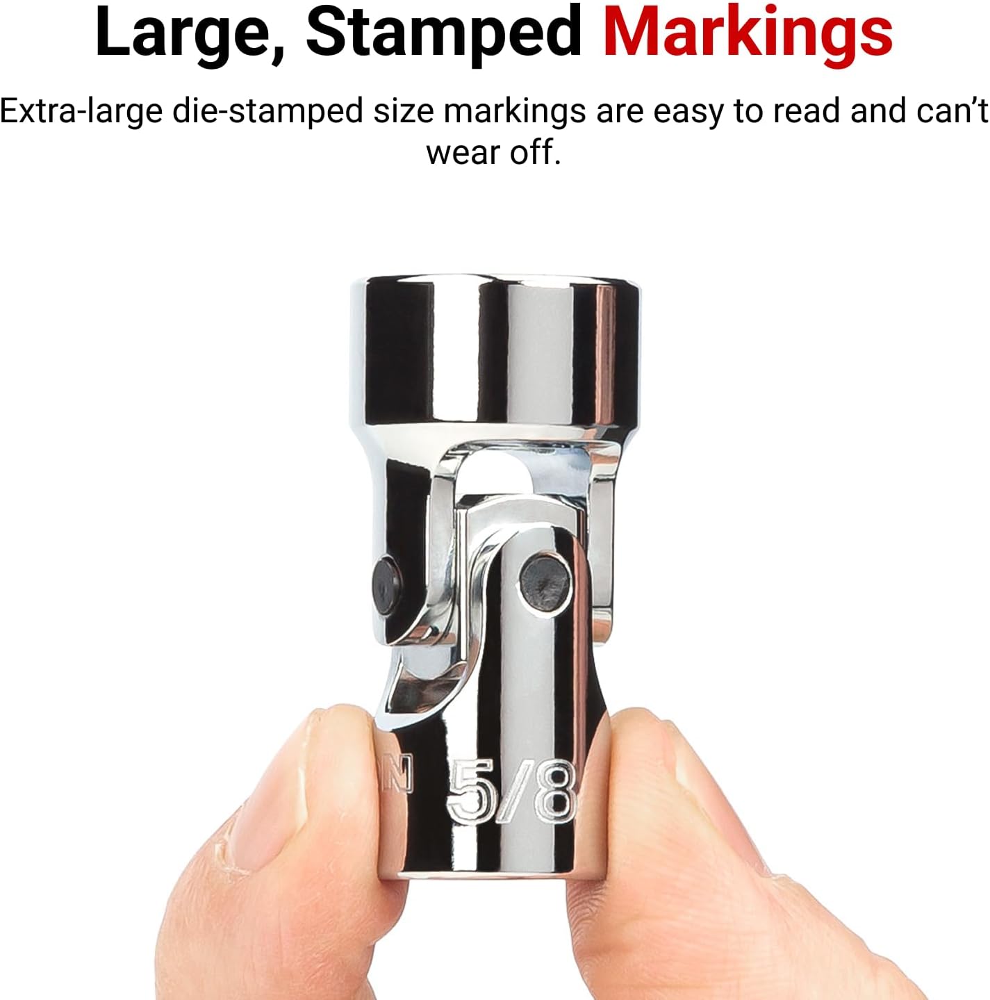 TEKTON 1/4 Inch Drive x 10 mm Shallow 6-Point Universal Joint Socket | SHD08110 - Image 5