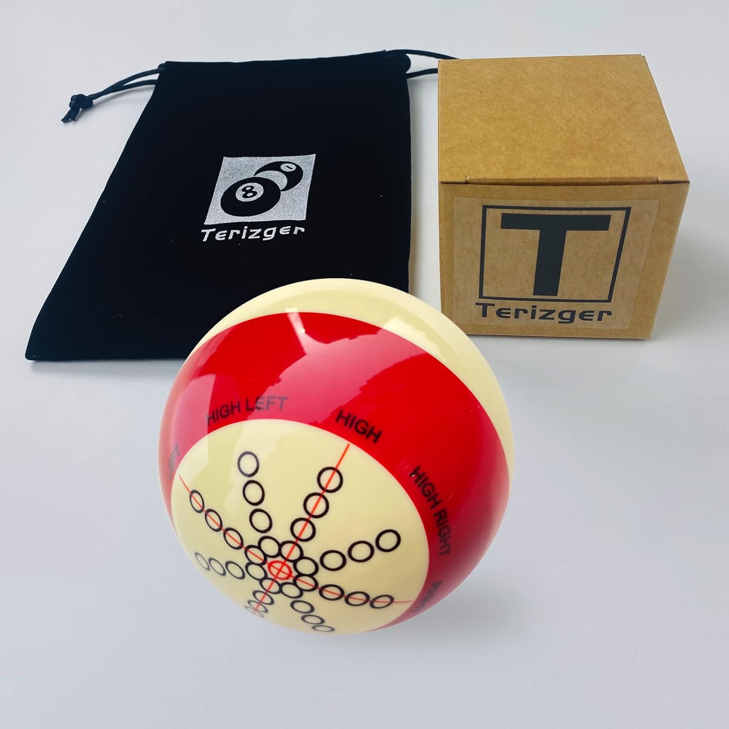 Billiards Pool Cue Ball, 2-1/4"/57.2mm Phenolic Resin Practice Training Aid with Precision Target Markings, Dual-Sided 8-Ball Spin & Angle Training for Beginners & Advanced Players - Image 6