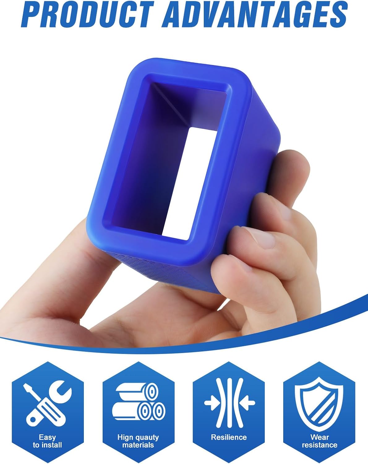 2 PCS Seat Belt Buckle Holder, Silicone Seatbelt Buckle Booster to Makes Receptacle Stand Upright for Easy Access (Blue) - Image 2