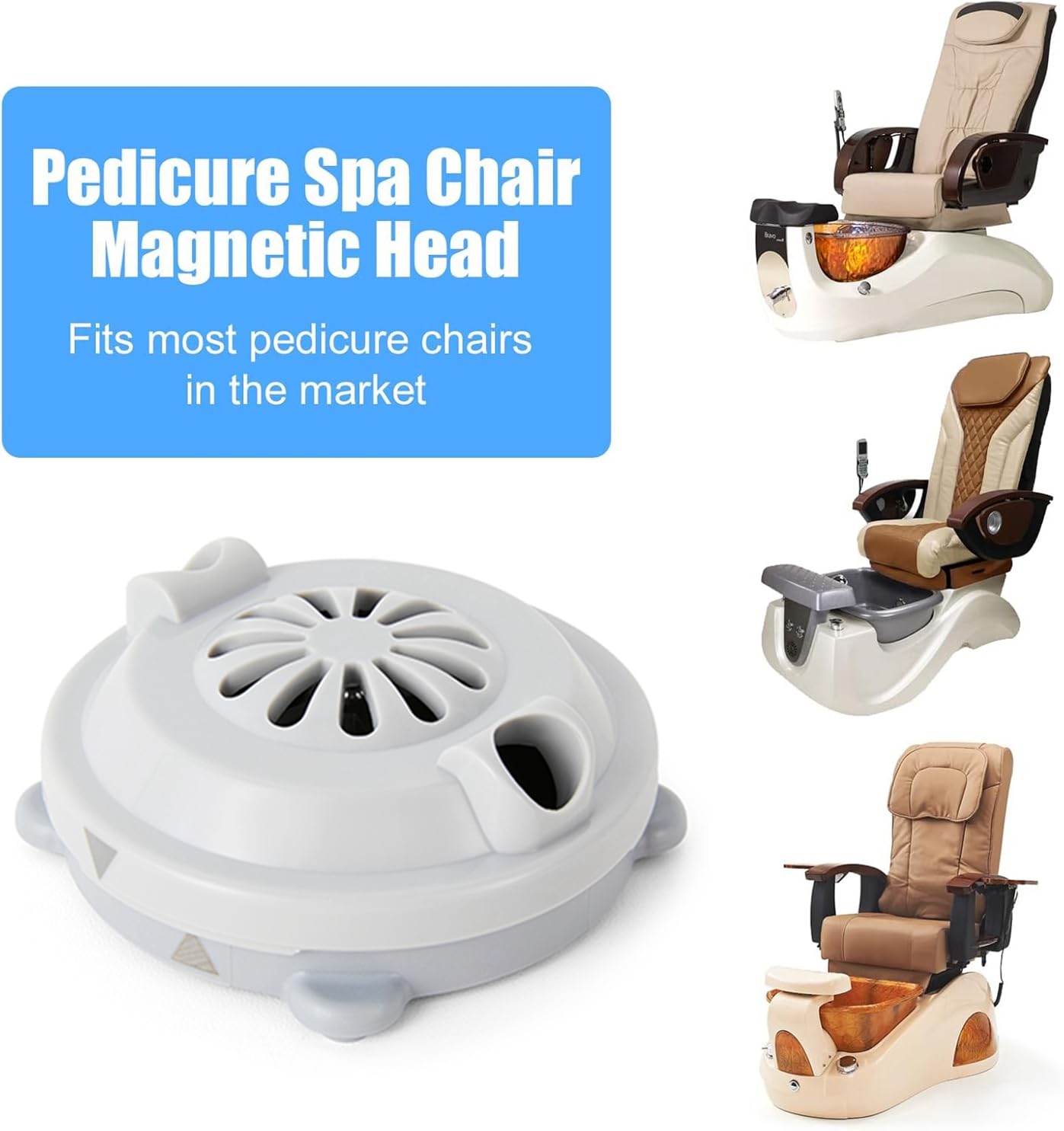 Pipeless Magnetic Jet Head Motor for Pedicure Chair Part Spa FootBasth Includes Propeller and Cap - Image 5